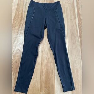 Athleta Womens Leggings Small Black Peak Hybrid Fleece Tight Lined Pockets